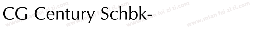 CG Century Schbk字体转换